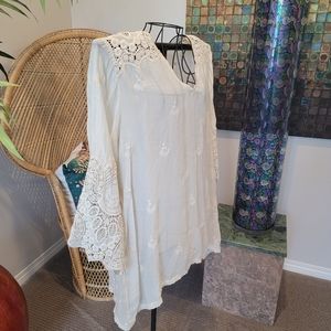 NWT Johnny Was Ivory Lace Tunic Top